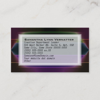 Tarjeta De Visita Neon Rainbow Stripes