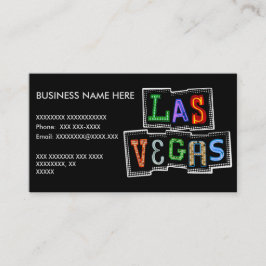 Tarjeta De Visita Neón retro de Las Vegas