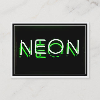 Tarjeta De Visita NEON - Rótulo del neón verde