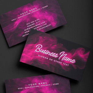 Tarjeta De Visita Neon & Smoke Moderno