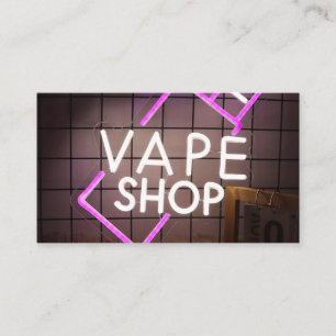 Tarjeta De Visita Neon Smoke Shop Business Card