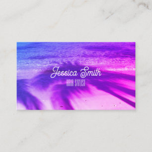 Tarjeta De Visita Neon Tropical Paradise Trendy
