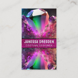 Tarjeta De Visita Neon Wave Rave Inspirado en el Purpurina Crystal G