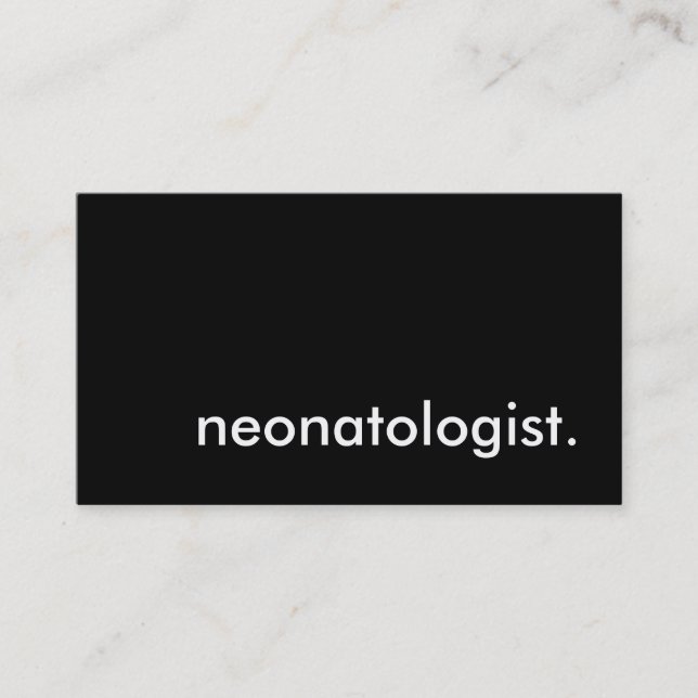Tarjeta De Visita neonatólogo. (Anverso)