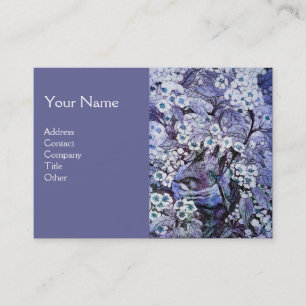 Tarjeta De Visita NEST DE AVES, monograma, blanco azul