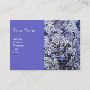 Tarjeta De Visita NEST DE AVES, monograma, blanco azul