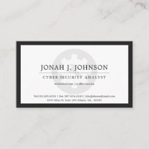 Network Administrator | Minimal Style BW Blk Bdr