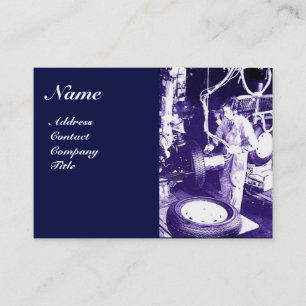 Tarjeta De Visita NEUMÁTICOS, AUTOMOTIVO,Garaje de reparación de aut