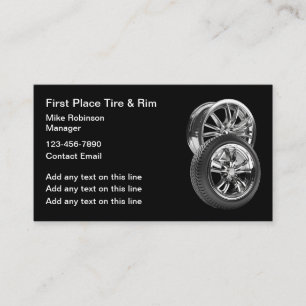 Tarjeta De Visita Neumáticos Automotores Y Rim