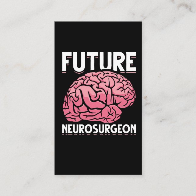 Tarjeta De Visita Neurocirujano Estudiante Gracioso Cirujano de Neur (Anverso)
