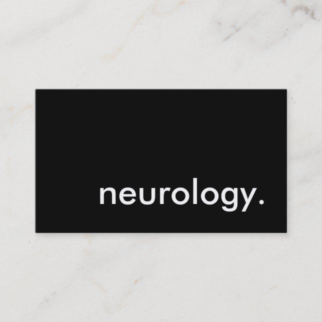 Tarjeta De Visita neurología. (Anverso)
