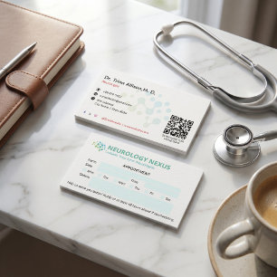 Tarjeta De Visita Neurología Clínica de Negocios   Cita limpia