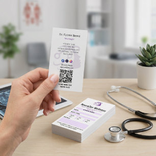 Tarjeta De Visita Neurología Clínica de Negocios   Cita limpia