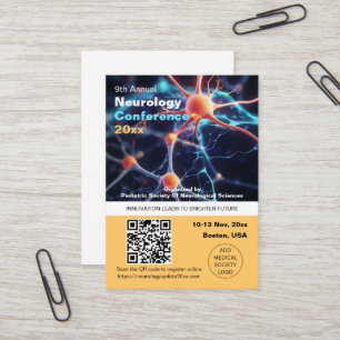 Tarjeta De Visita Neurología Neurocirugía Conferencia médica Código 