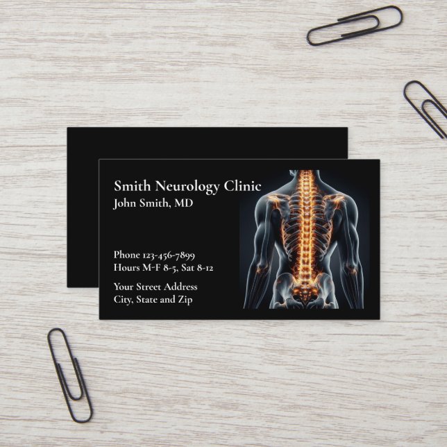 Tarjeta De Visita Neurologist Neurology Neurosurgeon Business Card (Anverso/Reverso In Situ)