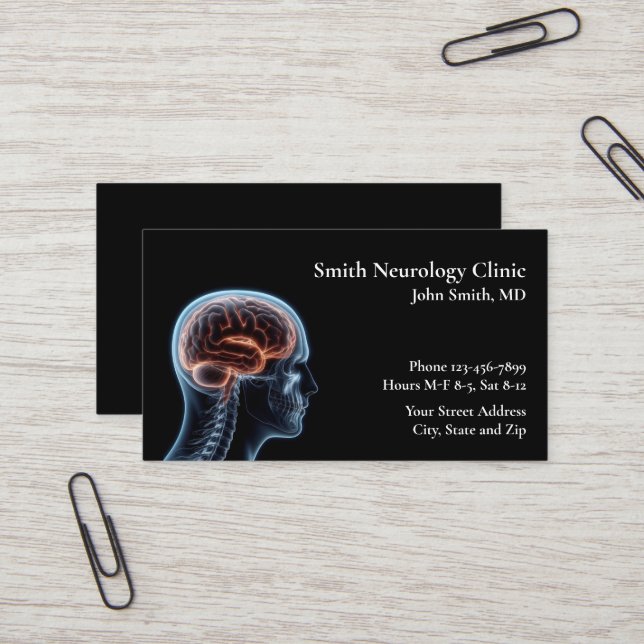 Tarjeta De Visita Neurologist Neurology Neurosurgeon Business Card (Anverso/Reverso In Situ)