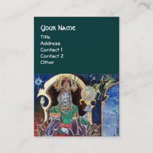 Tarjeta De Visita NEUROMANCER, verde del rojo azul