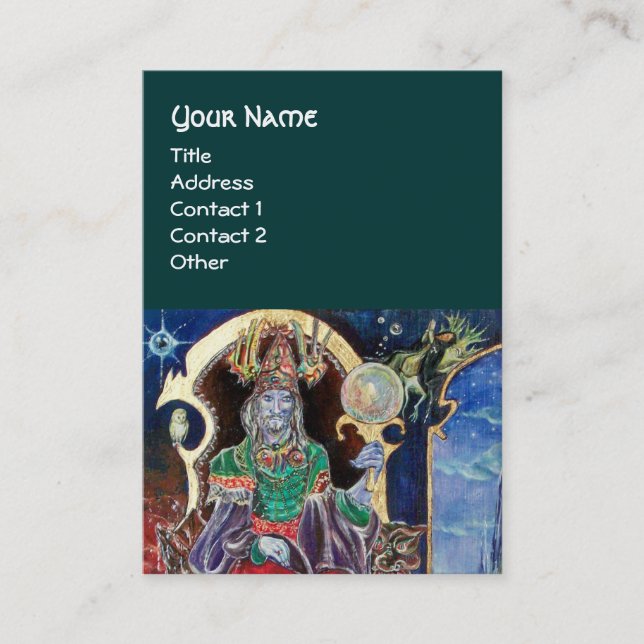 Tarjeta De Visita NEUROMANCER, verde rojo azul (Anverso)