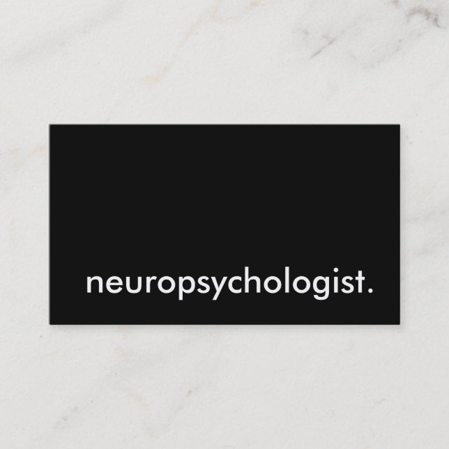 Tarjeta De Visita neuropsicólogo. (Anverso)