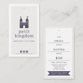 Tarjeta De Visita Neutral Castle Pre-Made Logo Kids Clothing Hang Ta
