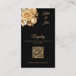 Tarjeta De Visita Neutral Flor Bouquet-Registro Boda-