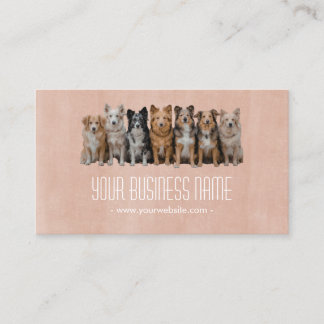 Tarjeta de visita neutral para paseador de perros 