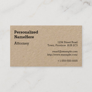 Tarjeta de visita Neutral, Profesional de Derecho