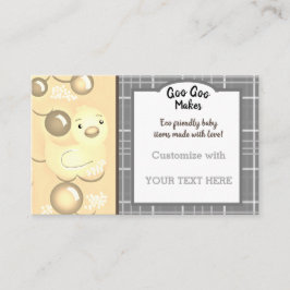 Tarjeta De Visita Neutrales para bebes/guarderías/duques de caucho