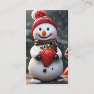 Tarjeta De Visita nevado de fresa de chocolate