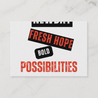 Tarjeta De Visita New Day. Fresh Hope. Bold Possibilities. – Inspira