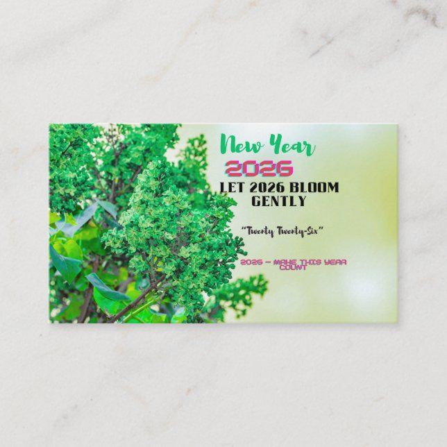 Tarjeta De Visita New Year 2026 Coffee Mug with Nature Forest Design (Anverso)