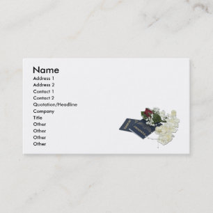 Tarjeta De Visita NewlywedsTraveling101610, nombre, dirección 1,
