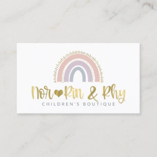 Tarjeta De Visita Ni Rin & Rhy Boutique - Plantilla no editable