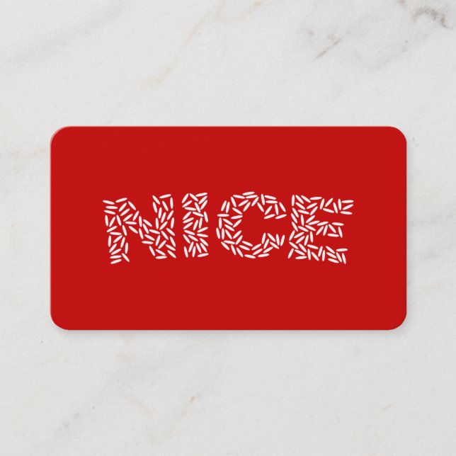 Tarjeta De Visita Nice Rice (Anverso)