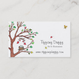 Tarjeta De Visita Nido de pájaro con móvil