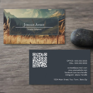 Tarjeta De Visita Niebla de Montaña Profesional de Inspiración Natur