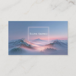 Tarjeta De Visita Niebla del amanecer etéreo en la Montaña Nevada