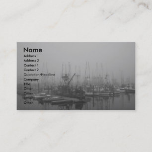 Tarjeta De Visita Niebla en el puerto