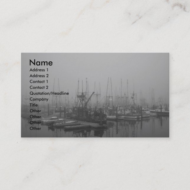 Tarjeta De Visita Niebla en el puerto (Anverso)