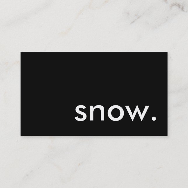 Tarjeta De Visita nieve. (Anverso)