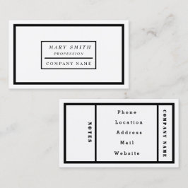 Tarjeta De Visita Nieve blanca simple y moderna