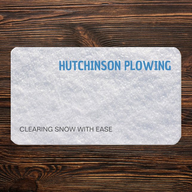 Tarjeta De Visita Nieve en picado (Snow Plowing Business Cards)