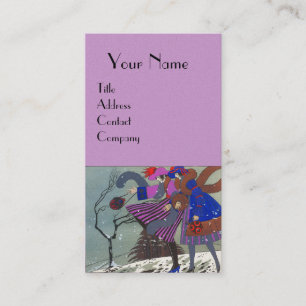 TARJETA DE VISITA NIEVE INVIERNO / BELLEZA MODA DISEÑADOR DE CÓSTULO