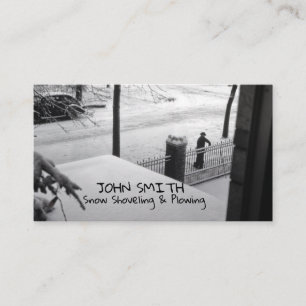 Tarjeta De Visita Nieve que ara traspalando el contratista de la