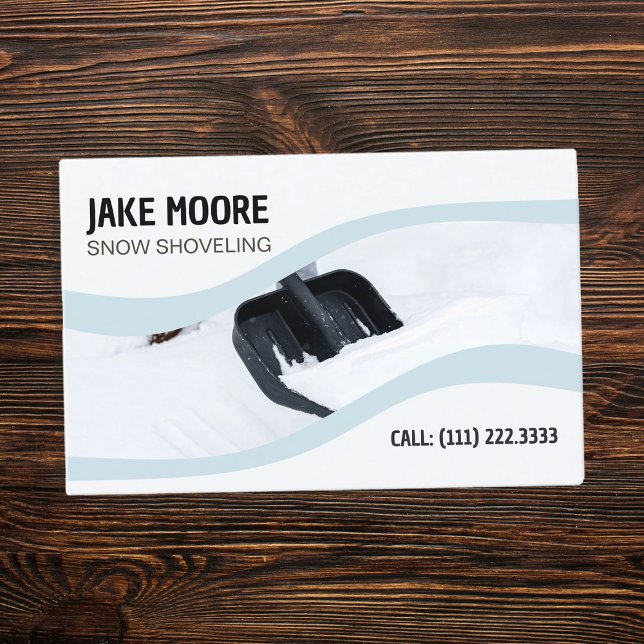 Tarjeta De Visita Nieve Shoveling (Subido por el creador)