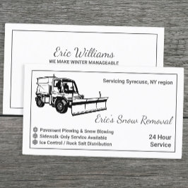 Tarjeta De Visita Nieve simple en relieve