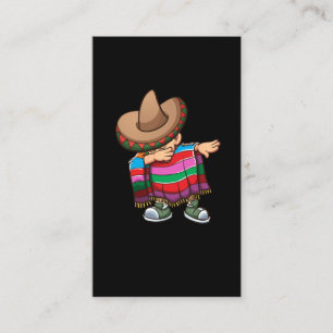 Tarjeta De Visita Niña mexicana con Sombrero y Sombrero