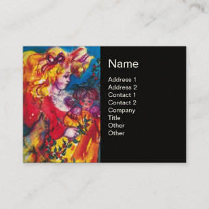 Tarjeta De Visita NIÑA PEQUEÑA, GATO Y BONITO DÓLAR Negro