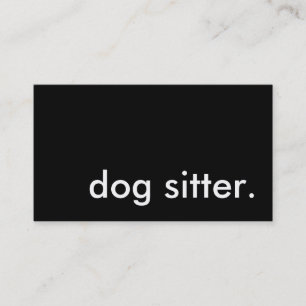 Tarjeta De Visita niñera de perro.