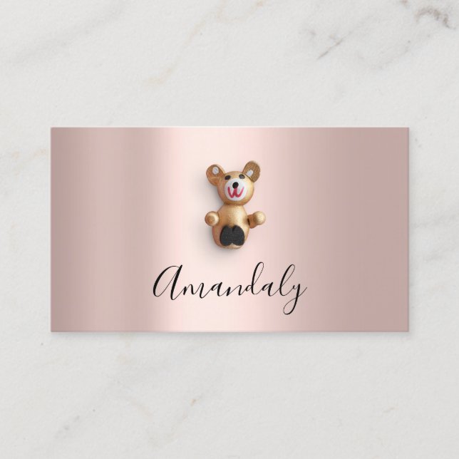 Tarjeta De Visita Niñera Niñera Cerveza Profesional de Cuidados Infa (Anverso)